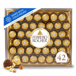 Ferrero Rocher, 42 Count, Premium Milk Chocolate Hazelnut, Chocolates for Gifting, 18.5 oz